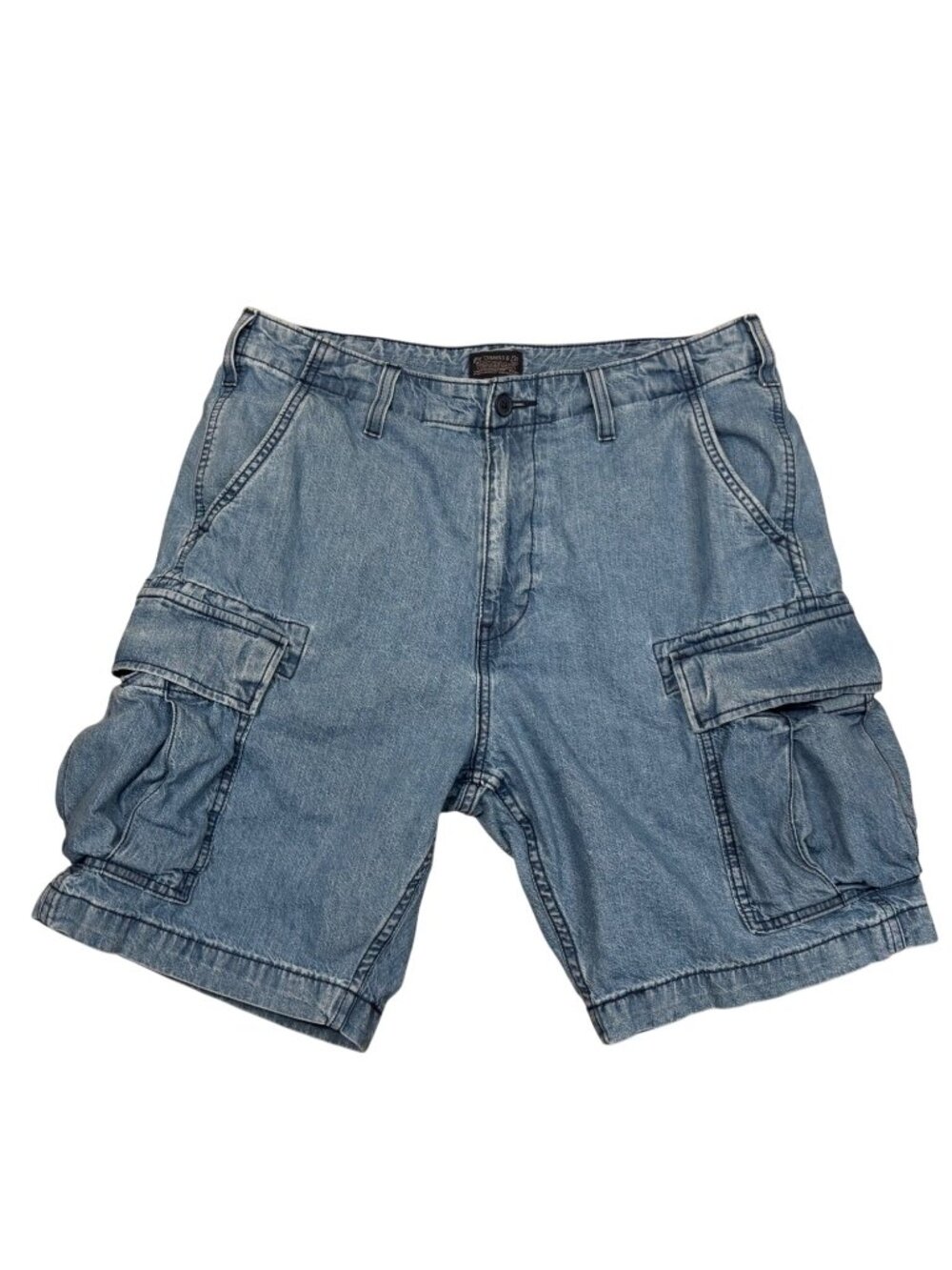 Levis Blue Denim Baggy Cargo Shorts Mens Size 33